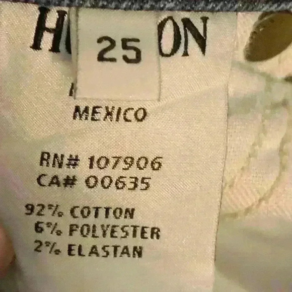 Hudson Ginny Straight Ankle with Cuff Cropped Jeans, Womens Size 25 - Picture 7 of 9